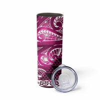Matariki New Zealand Skinny Tumbler NZ Niho Taniwha Maori New Year Pink Galaxy LT14 - Polynesian Pride