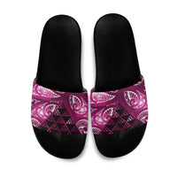 Matariki New Zealand Slide Sandals NZ Niho Taniwha Maori New Year Pink Galaxy