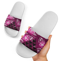 Matariki New Zealand Slide Sandals NZ Niho Taniwha Maori New Year Pink Galaxy