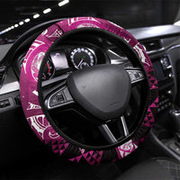 Matariki New Zealand Steering Wheel Cover NZ Niho Taniwha Maori New Year Pink Galaxy