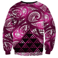 Matariki New Zealand Sweatshirt NZ Niho Taniwha Maori New Year Pink Galaxy