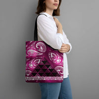 Matariki New Zealand Tote Bag NZ Niho Taniwha Maori New Year Pink Galaxy