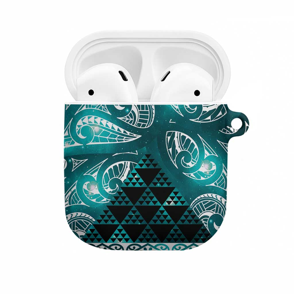 Matariki New Zealand AirPods Case NZ Niho Taniwha Maori New Year Cyan Galaxy