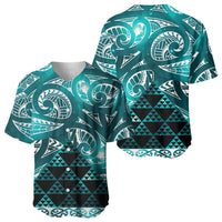 Matariki New Zealand Baseball Jersey NZ Niho Taniwha Maori New Year Cyan Galaxy