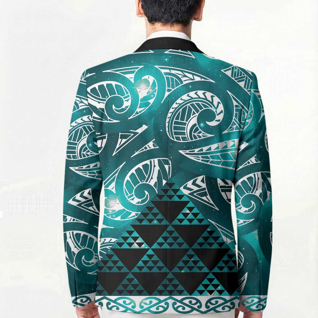 Matariki New Zealand Blazer NZ Niho Taniwha Maori New Year Cyan Galaxy