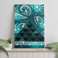 Matariki New Zealand Canvas Wall Art NZ Niho Taniwha Maori New Year Cyan Galaxy