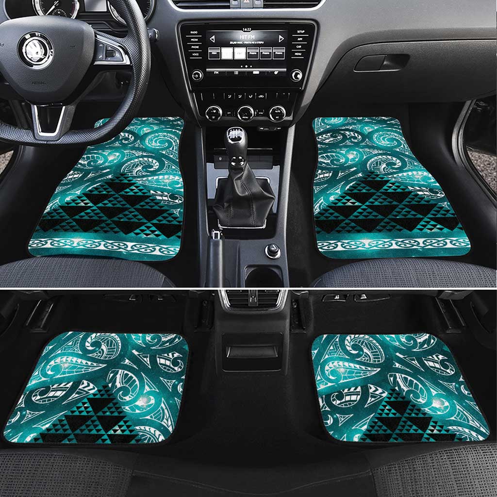 Matariki New Zealand Car Mats NZ Niho Taniwha Maori New Year Cyan Galaxy