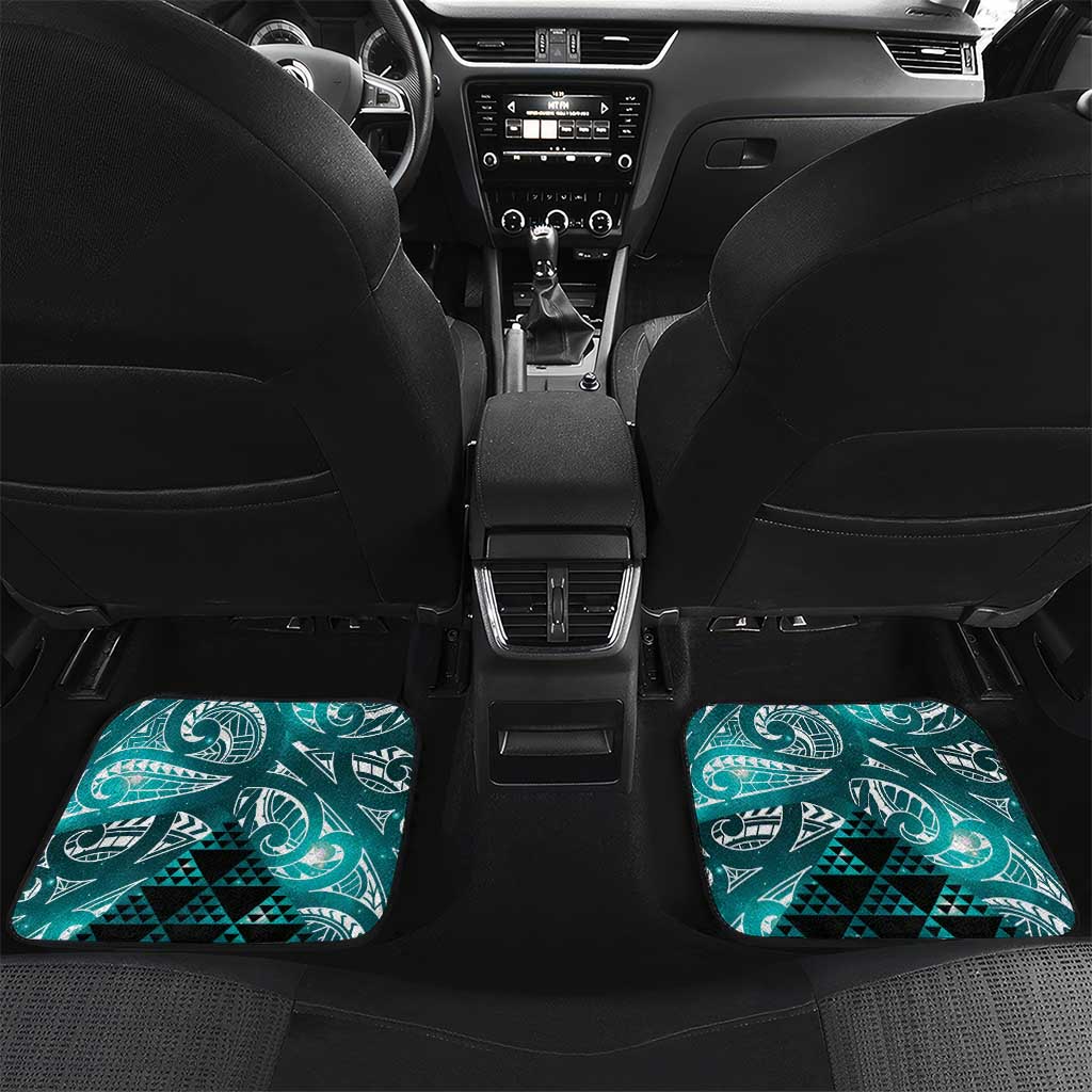 Matariki New Zealand Car Mats NZ Niho Taniwha Maori New Year Cyan Galaxy
