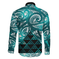 Matariki New Zealand Family Matching Short Sleeve Bodycon Dress and Hawaiian Shirt NZ Niho Taniwha Maori New Year Cyan Galaxy LT14 - Polynesian Pride