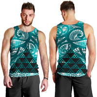 Matariki New Zealand Men Tank Top NZ Niho Taniwha Maori New Year Cyan Galaxy