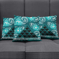 Matariki New Zealand Pillow Cover NZ Niho Taniwha Maori New Year Cyan Galaxy