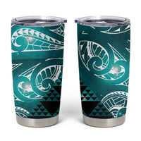 Matariki New Zealand Tumbler Cup NZ Niho Taniwha Maori New Year Cyan Galaxy LT14 Cyan - Polynesian Pride