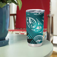 Matariki New Zealand Tumbler Cup NZ Niho Taniwha Maori New Year Cyan Galaxy LT14 - Polynesian Pride
