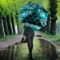 Matariki New Zealand Umbrella NZ Niho Taniwha Maori New Year Cyan Galaxy