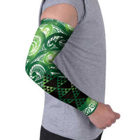 Matariki New Zealand Arm Sleeves NZ Niho Taniwha Maori New Year Green Galaxy LT14 - Polynesian Pride