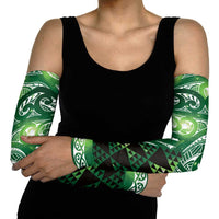 Matariki New Zealand Arm Sleeves NZ Niho Taniwha Maori New Year Green Galaxy LT14 - Polynesian Pride