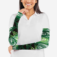Matariki New Zealand Arm Sleeves NZ Niho Taniwha Maori New Year Green Galaxy LT14 - Polynesian Pride