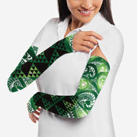 Matariki New Zealand Arm Sleeves NZ Niho Taniwha Maori New Year Green Galaxy LT14 - Polynesian Pride