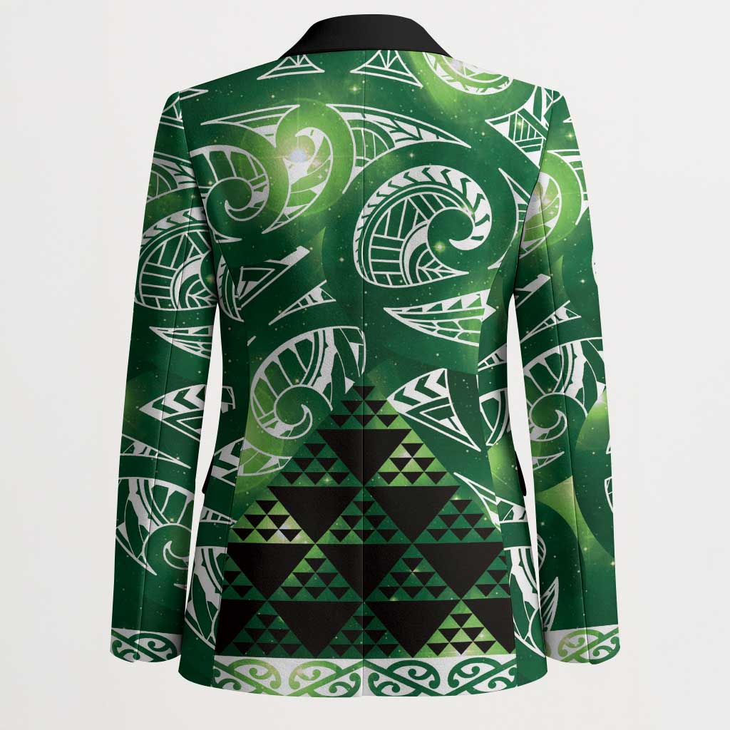 Matariki New Zealand Blazer NZ Niho Taniwha Maori New Year Green Galaxy