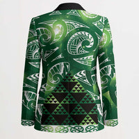 Matariki New Zealand Blazer NZ Niho Taniwha Maori New Year Green Galaxy