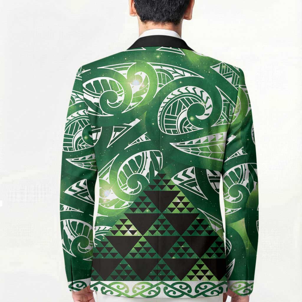 Matariki New Zealand Blazer NZ Niho Taniwha Maori New Year Green Galaxy