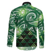 Matariki New Zealand Family Matching Puletasi and Hawaiian Shirt NZ Niho Taniwha Maori New Year Green Galaxy LT14 - Polynesian Pride