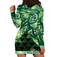 Matariki New Zealand Hoodie Dress NZ Niho Taniwha Maori New Year Green Galaxy LT14 - Polynesian Pride