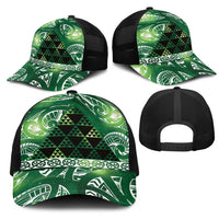 Matariki New Zealand Mesh Trucker Cap NZ Niho Taniwha Maori New Year Green Galaxy