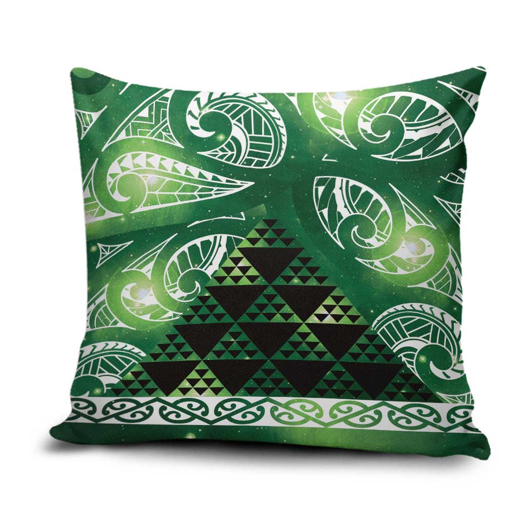 Matariki New Zealand Pillow Cover NZ Niho Taniwha Maori New Year Green Galaxy
