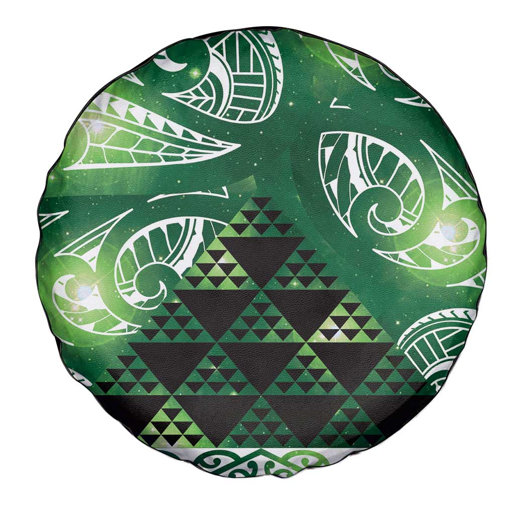 Matariki New Zealand Spare Tire Cover NZ Niho Taniwha Maori New Year Green Galaxy LT14 - Polynesian Pride