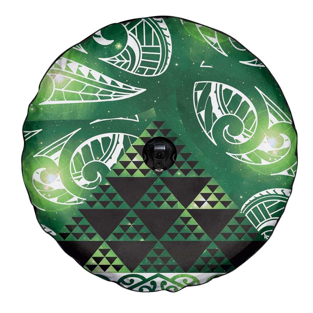 Matariki New Zealand Spare Tire Cover NZ Niho Taniwha Maori New Year Green Galaxy LT14 - Polynesian Pride