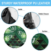 Matariki New Zealand Spare Tire Cover NZ Niho Taniwha Maori New Year Green Galaxy LT14 - Polynesian Pride