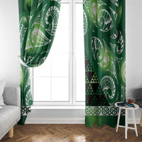 Matariki New Zealand Window Curtain NZ Niho Taniwha Maori New Year Green Galaxy