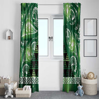 Matariki New Zealand Window Curtain NZ Niho Taniwha Maori New Year Green Galaxy