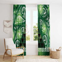 Matariki New Zealand Window Curtain NZ Niho Taniwha Maori New Year Green Galaxy