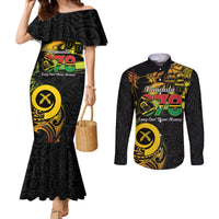 Personalised Vanuatu 678 Couples Matching Mermaid Dress and Long Sleeve Button Shirt Proud To Be A Ni-Van