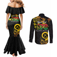 Personalised Vanuatu 678 Couples Matching Mermaid Dress and Long Sleeve Button Shirt Proud To Be A Ni-Van