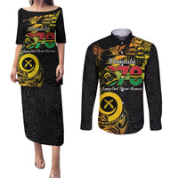 Personalised Vanuatu 678 Couples Matching Puletasi and Long Sleeve Button Shirt Proud To Be A Ni-Van