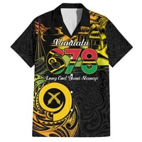 Personalised Vanuatu 678 Family Matching Long Sleeve Bodycon Dress and Hawaiian Shirt Proud To Be A Ni-Van LT14 Dad's Shirt - Short Sleeve Black - Polynesian Pride