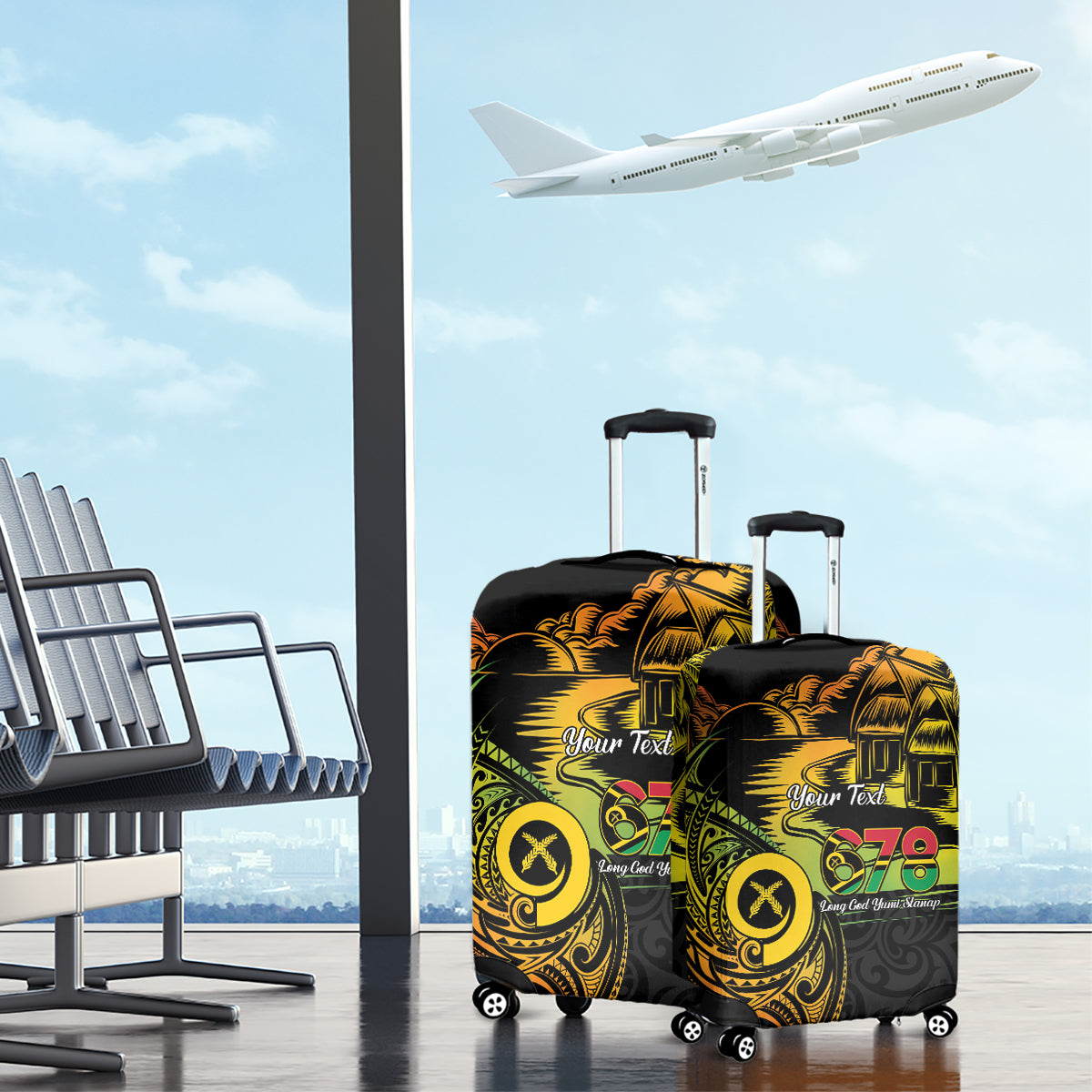 Personalised Vanuatu 678 Luggage Cover Proud To Be A Ni-Van