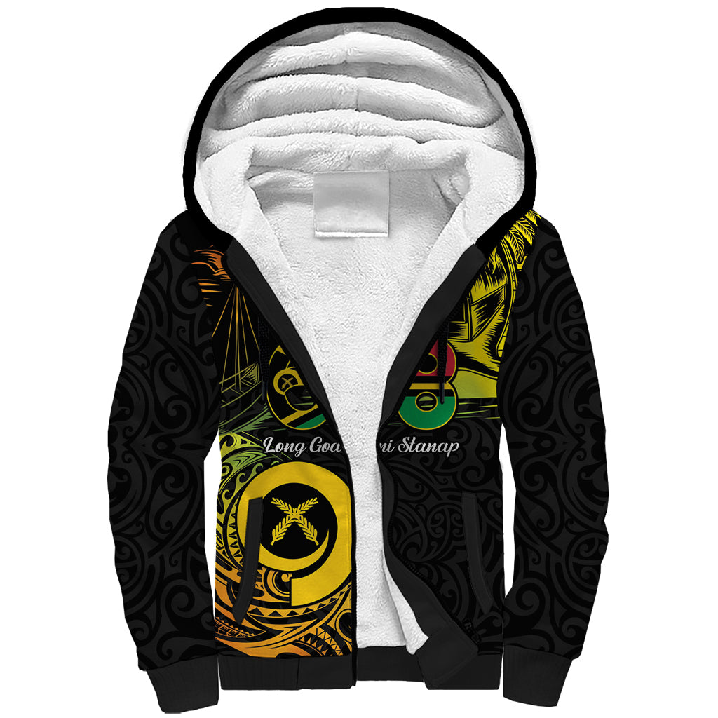 Personalised Vanuatu 678 Sherpa Hoodie Proud To Be A Ni-Van