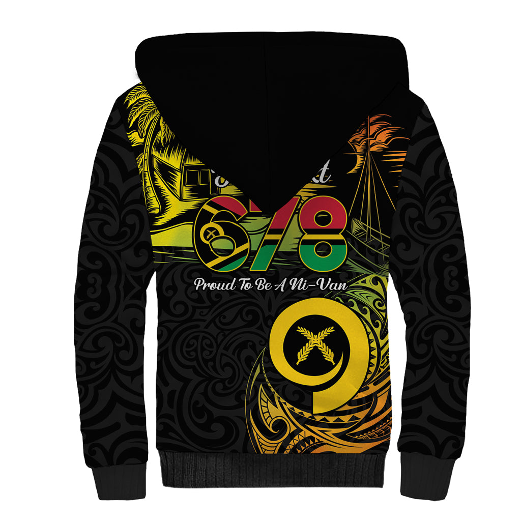 Personalised Vanuatu 678 Sherpa Hoodie Proud To Be A Ni-Van