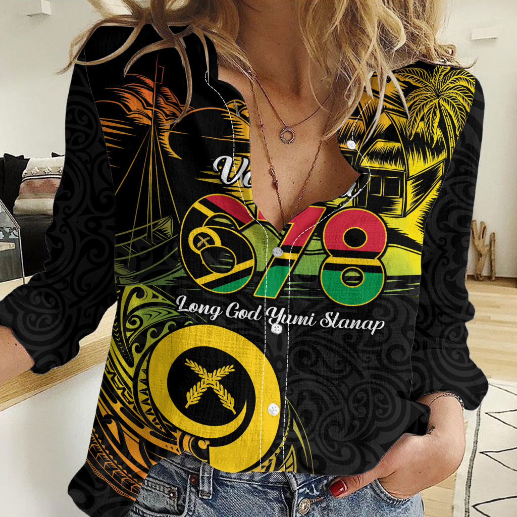 Personalised Vanuatu 678 Women Casual Shirt Proud To Be A Ni-Van