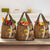 Vanuatu Coconut Crab Grocery Bag Ni-Van Tropical Leaves With Sand Drawing Art