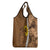 Vanuatu Coconut Crab Grocery Bag Ni-Van Tropical Leaves With Sand Drawing Art