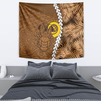 Vanuatu Coconut Crab Tapestry Ni-Van Tropical Leaves With Sand Drawing Art