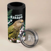 Personalised New Zealand Kakapo 4 in 1 Can Cooler Tumbler Aotearoa Fern With Manuka LT14 - Polynesian Pride
