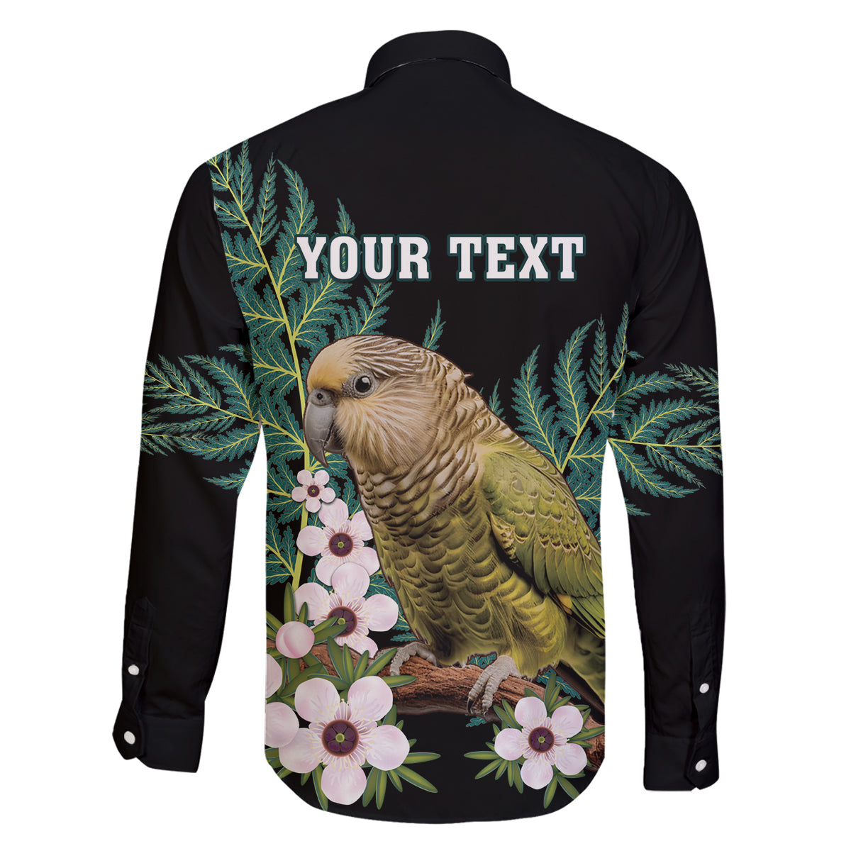 Personalised New Zealand Kakapo Family Matching Puletasi and Hawaiian Shirt Aotearoa Fern With Manuka LT14 - Polynesian Pride