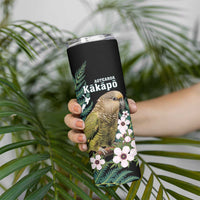 Personalised New Zealand Kakapo Skinny Tumbler Aotearoa Fern With Manuka LT14 - Polynesian Pride