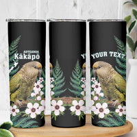 Personalised New Zealand Kakapo Skinny Tumbler Aotearoa Fern With Manuka LT14 - Polynesian Pride